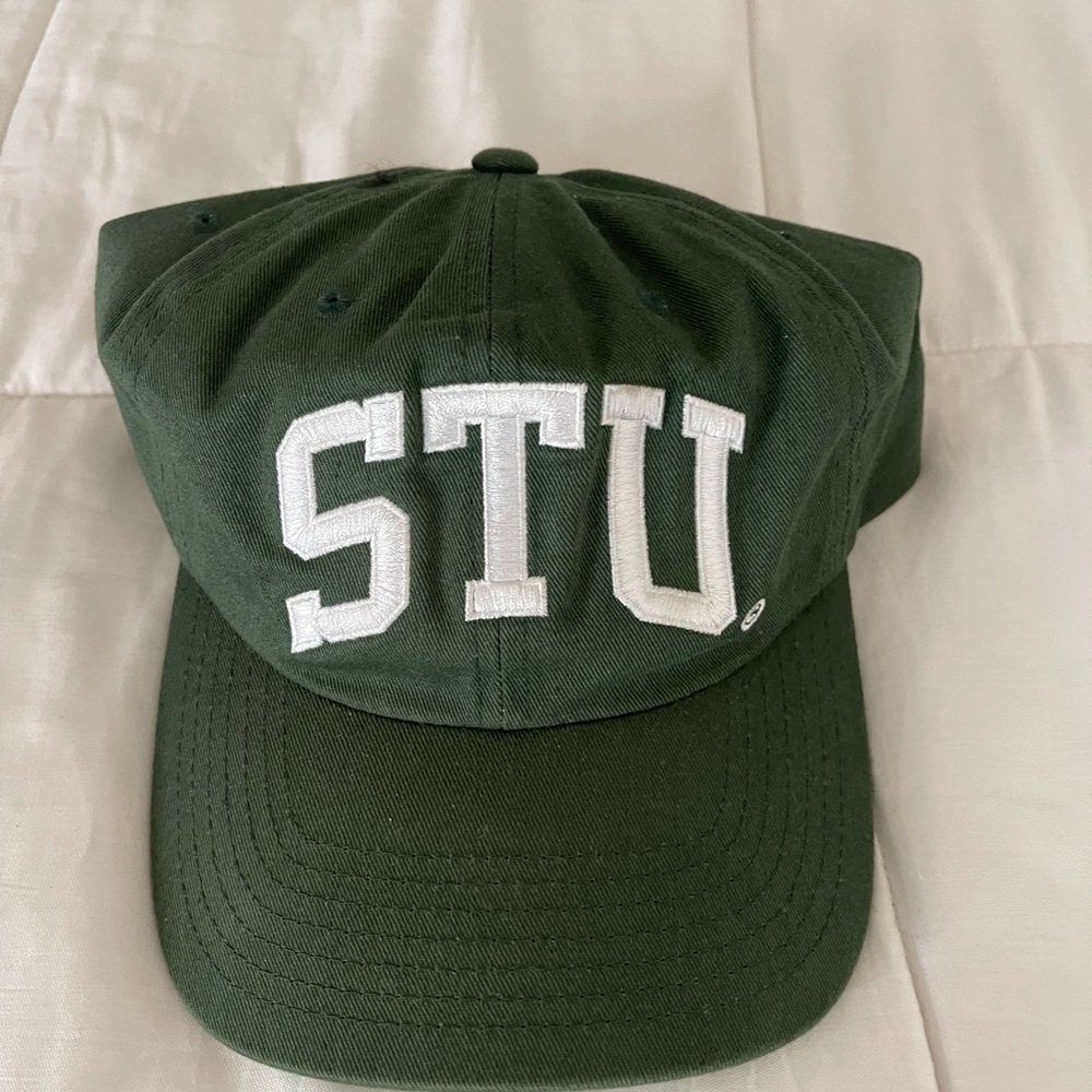 Stussy Green Cap with White Embroidery